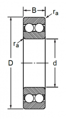 Подшипник Радиальные двухрядные шариковые подшипники Подшипник 4211 A2RSTN по выгодным ценам Кызыл
