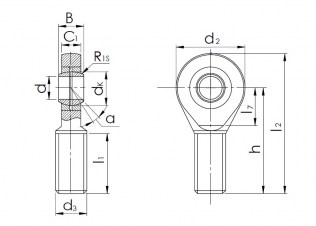 Подшипник Шарнирные головки с внешней резьбой Подшипник SAL 10 T/K (POS 10 L) по выгодным ценам Кызыл